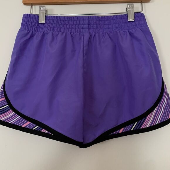 Tek Gear purple soccer shorts, lined, stripes, great condition, S - Picture 4 of 6